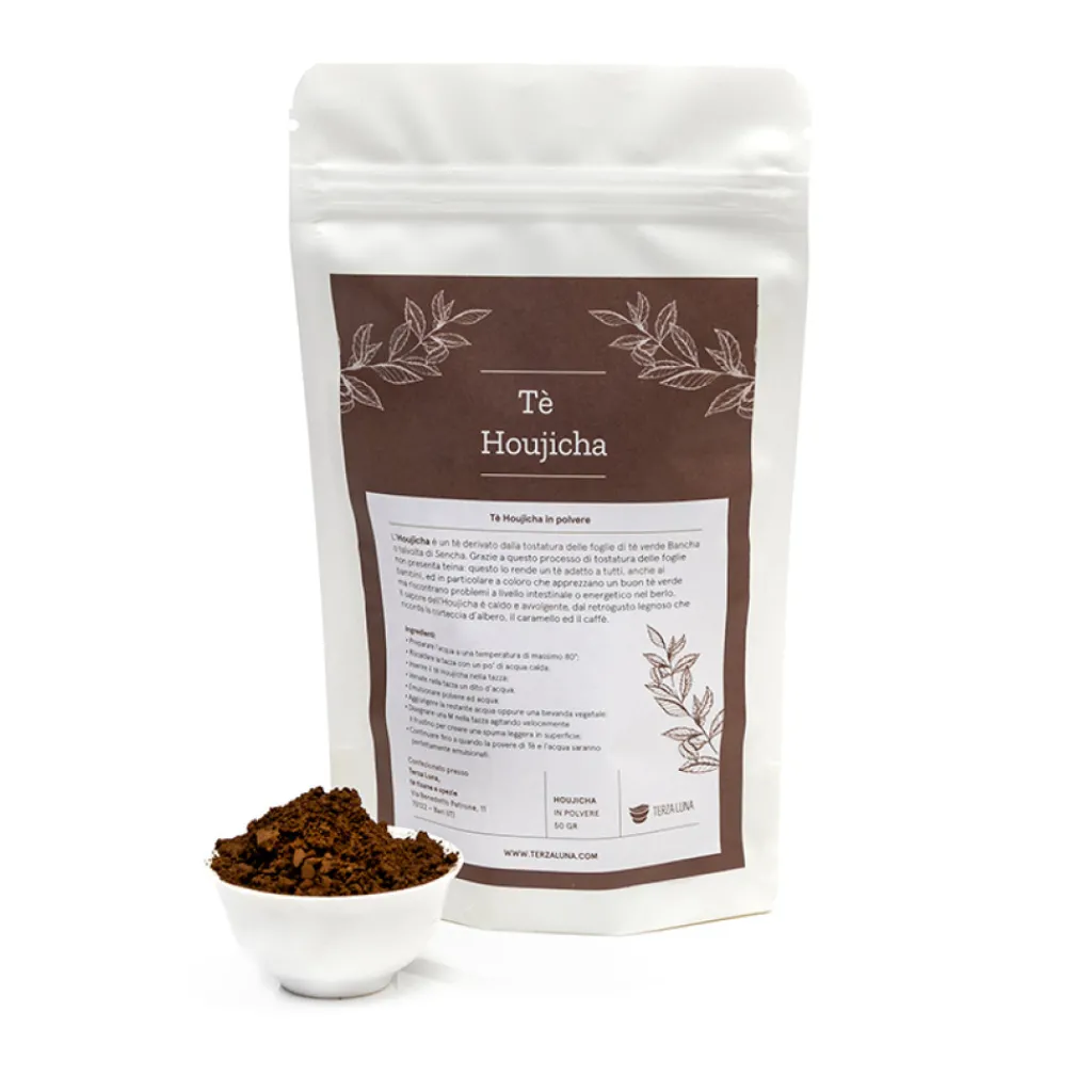 Terza Luna Tè Verde|Matcha^Organic powdered Houjicha