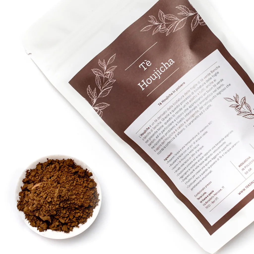 Terza Luna Tè Verde|Matcha^Organic powdered Houjicha