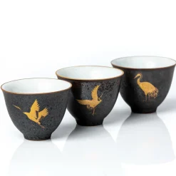 Terza Luna Box Degustazione Di Tè Puri^Teapot and cups set -Golden Heron-