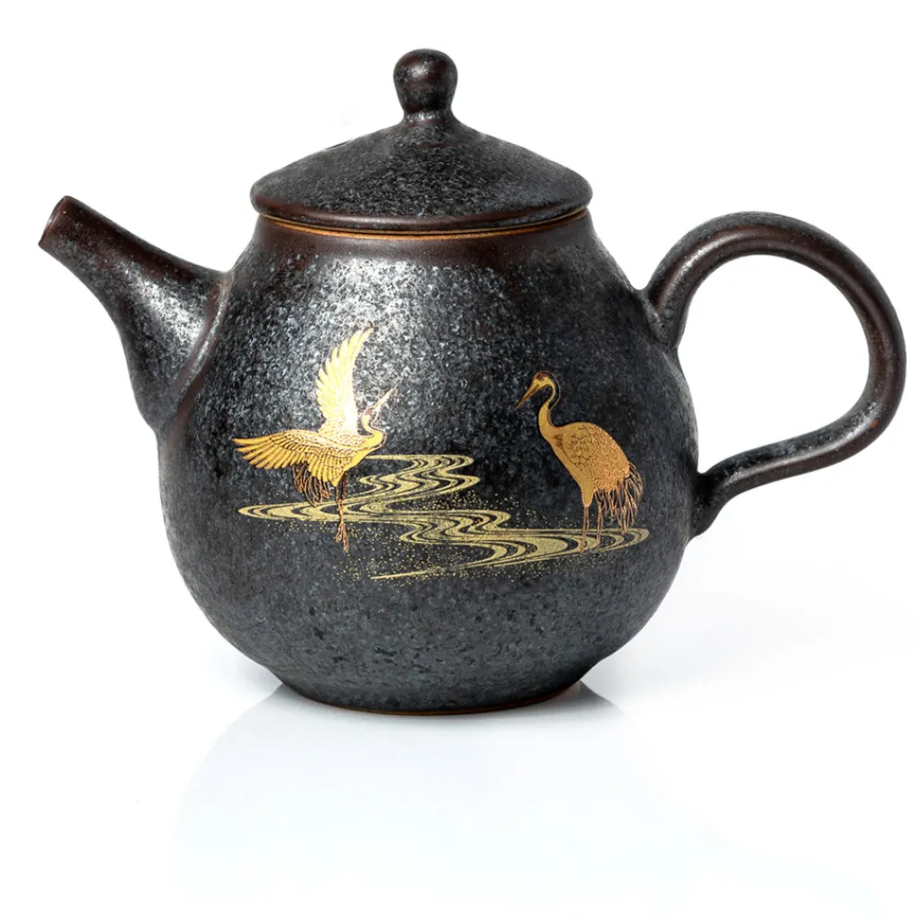 Terza Luna Box Degustazione Di Tè Puri^Teapot and cups set -Golden Heron-